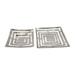Metal, Set Of 2 14/17" Cutout Plates, Silver, Square, 3"H, Solid Color - 17" x 17" x 3"