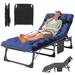 Folding Lounge Chair 5-Position, Folding Cot, Portable Outdoor Folding Chaise Lounge Chair for Sun Tanning