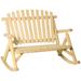 Wooden 2-Seater Outdoor Adirondack Rocking Chairs