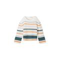 Tom Tailor knit pullover structured Damen green orange multicolor stripe, Gr. XXL, Baumwolle