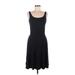 Uniqlo Casual Dress - A-Line Scoop Neck Sleeveless: Black Solid Dresses - Women's Size Medium