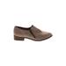 American Eagle Shoes Flats: Loafers Stacked Heel Work Brown Solid Shoes - Women's Size 11 - Almond Toe