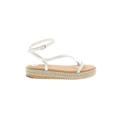 Journee Collection Sandals: White Shoes - Women's Size 6 1/2