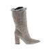 Nine West Boots: Gray Solid Shoes - Women's Size 10 - Pointed Toe