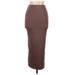 Fashion Nova Casual Dress - Midi Strapless Sleeveless: Brown Print Dresses - Women's Size Medium