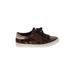 Mata Sneakers: Brown Color Block Shoes - Women's Size 7 - Almond Toe