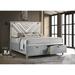 Willa Arlo™ Interiors Daventry Vegan Leather Platform Storage Bed Wood & /Upholstered/Faux leather in Brown/Gray | King | Wayfair