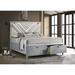 House of Hampton® Jitze Vegan Leather Platform Storage Bed Wood & /Upholstered/Faux leather in Brown/Gray | 66 H x 63.5 W x 85.75 D in | Wayfair