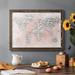 Wexford Home Pink Cheetah Map Framed On Canvas Print Canvas, Solid Wood in Blue/Gray/Green | 14 H x 20 W x 1.5 D in | Wayfair CF15-45092-BS04