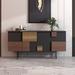 LORENZO 62.99" Wide Sideboard Wood in Black | 34.25 H x 62.99 W x 16.54 D in | Wayfair 05QL161TCG9OFVYB