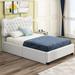 Red Barrel Studio® PU Leather Upholstered Platform Bed w/ 4 Drawers in White | 42.9 H x 57.5 W x 80 D in | Wayfair DA2924B6D0BB4989AF2376F4E1891984