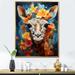 Bungalow Rose Cute Floral Giraffe Happiness I - Print Canvas, Cotton in Blue/Green/Orange | 20 H x 12 W x 1 D in | Wayfair