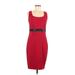 Bisou Bisou Casual Dress - Sheath: Burgundy Dresses - Women's Size 8