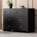 Winston Porter Raymone 4 - Drawer Dresser Wood in Black | 29.72 H x 39.37 W x 15.97 D in | Wayfair C4F65AB6637E4ABF9A8CBE60F65E5374