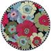 Blue/Pink 72 x 72 x 0.5 in Indoor/Outdoor Area Rug - MacKenzie-Childs Always Flowers Indoor/Outdoor Rug Recycled P.E.T. | Wayfair 353-15062