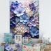 Winston Porter Mixed Media Hydrangea Fusion Framed On Canvas Print Canvas, Cotton in Indigo | 20 H x 12 W x 1 D in | Wayfair