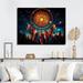 Bungalow Rose Teal & Yellow Nights Embrace Dreamcatcher On Canvas Print Plastic in Blue/Yellow | 34 H x 44 W x 1.5 D in | Wayfair