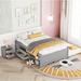 Latitude Run® Versatile Full Bed w/ Trundle, Under Bed Storage Box & Nightstand Wood in Gray | 20.3 H x 57 W x 78.2 D in | Wayfair