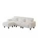 Brown Sectional - Latitude Run® The 84.6-Inch Beige Teddy Fleece Creative Sofa Can Be Assembled Into A Two-Seater Sofa Plus A Single Couch w/ Three Waist Pillows To Perfectly Stret | Wayfair