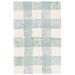 White 60 x 36 x 0.5 in Area Rug - Gracie Oaks Kynlee Plaid Hand Woven Flatweave Cotton Area Rug in Green/Beige Cotton | Wayfair