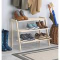 Whitmor 3-Tier Wood Shoe Shelves Solid Wood in Brown | 21.4 H x 26 W x 15.9 D in | Wayfair 6026-8804