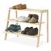 Whitmor 3-Tier Wood Shoe Shelves Solid Wood in Brown | 21.4 H x 26 W x 15.9 D in | Wayfair 6026-8804