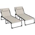 Arlmont & Co. Vincenza Outdoor Metal Chaise Lounge - Set of 2 Metal in Black | 14.2 H x 25.6 W x 74 D in | Wayfair AB7DF79BD5554C909FC611C251CBDF7C