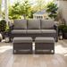 Latitude Run® Nazime 74.02" Wide Outdoor Wicker Patio Sofa w/ Cushions Wicker/Rattan/Olefin Fabric Included in Brown | Wayfair