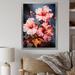 Bay Isle Home™ Hibiscus Flowers In Tropical Coral Hues Framed On Canvas Print Canvas, Cotton in Green/Pink | 20 H x 12 W x 1 D in | Wayfair