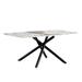 Wrought Studio™ Julme 70.87" L x 39.37" W Dining Table Glass in Black/White | 29.93 H x 70.87 W x 39.37 D in | Wayfair