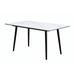Ivy Bronx Modern Contemporary Dining Table 1pc White Sintered Stone Table Stylish Dining Furniture in Black/White | Wayfair