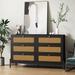 Bay Isle Home™ Anaylah Accent Chest Wood in Black/Brown | 30 H x 47 W x 15.7 D in | Wayfair 6BF92E51C346464D91116DD7B7F1F043