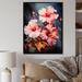 Bay Isle Home™ Hibiscus Flowers In Tropical Coral Hues Framed On Canvas Print Canvas, Cotton in Green/Pink | 20 H x 12 W x 1 D in | Wayfair