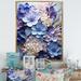 Winston Porter Mixed Media Hydrangea Fusion Framed On Canvas Print Canvas, Cotton in Indigo | 20 H x 12 W x 1 D in | Wayfair