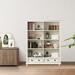 LORENZO Solid Wood Standard Bookcase Wood in White | 59 H x 39 W x 14 D in | Wayfair 05WAQ38YUFUGXBIENL7