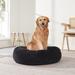 Tucker Murphy Pet™ Anti-Anxiety Calming Dog Cat Round Donut Faux Fur Bed Polyester in Black | 8 H x 30 W x 30 D in | Wayfair