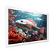 Highland Dunes Monochrome Red And Gray Fish Dance II On Canvas Print Metal in Gray/Red | 30 H x 40 W x 1.5 D in | Wayfair