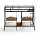 cozypony Twin 70.5" Steel Bed Frame Metal in Black | 70.5 H x 96.9 W x 76 D in | Wayfair 00828621711323