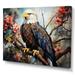 Millwood Pines Mosaic Bold Eagle Majesty - Print on Canvas Canvas, Cotton in Brown/Orange | 12 H x 20 W x 1 D in | Wayfair