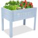 Arlmont & Co. Clymer Outdoor Planter Box Manufactured Wood in Blue/Brown | 18 H x 30 W x 24 D in | Wayfair C4D6F630F8724C8EAD16D62535CB57C2