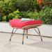 George Oliver Kluss Outdoor Ottoman w/ Sunbrella® Cushion Metal/Wicker/Rattan | 25.6 W x 19.1 D in | Wayfair 592B6D38C565433CB78E5C13202D5109