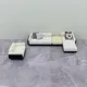 Chzimade antike Puppenhaus Miniatur gestreifte Möbel Sofa mit Kissen Sofa Modell Möbel Szene Spielzeug Puppenhaus Dekor Puppenhaus