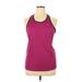 Nike Active Tank Top: Burgundy Activewear - Women's Size X-Large