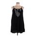 Mossimo Supply Co. Casual Dress - Mini Tie Neck Sleeveless: Black Print Dresses - Women's Size Large