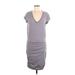 Athleta Casual Dress: Gray Solid Dresses - Women's Size Medium