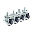 Krowne 28-139S 4 Piece Refrigerator Stem Caster Set w/ 2" Wheels