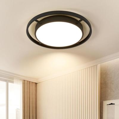 Goeco - LED-Deckenleuchte, Deckenlampe 20 w, 2000 lm, Warmweiß 3000 k, moderne runde schwarze Image