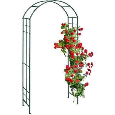 Rosenbogen, Metall, Torbogen Garten, HxBxT: 224 x 110 x 41 cm, stabiler Rankbogen für Image
