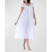 Coralie-2 Ruched Lace-trim Cotton Nightgown