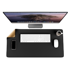 CSL Mauspad, XXL 800 x 400 x 3 mm Schreibtischunterlage, XXL Mousepad / Rutschfest, schwarz Image
